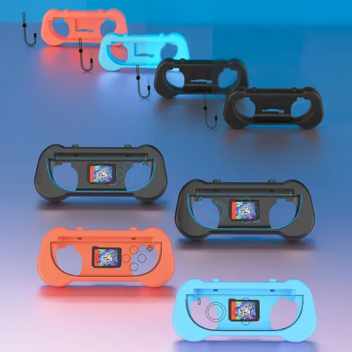JYS JYS-NS2263 Switch2 Game Controller Grip Switch2 Left and Right Small Handle Grip with Hand Strap Ergonomic Anti-Scratch Lightweight Joy-Con Comfort Game Accessories