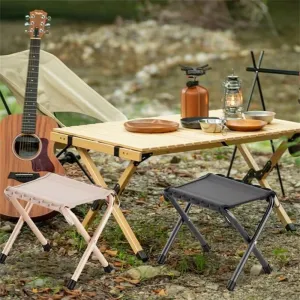 IPRee Outdoor Portable Folding Stool Oxford Cloth Folding Stool Nonslip Camping Stool Chair Waterproof Fishing Chair Picnic Seat Tools