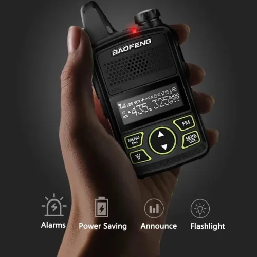 BaoFeng Mini Walkie Talkie BF-T1 UHF 400-470MHz 1W 20CH Small Mini Portable Ham FM Two-way Radio With Earpiece