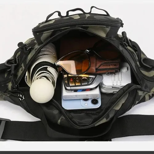 ZANLUR600Oxford Men's Fishing Lure Bag Waterproof Molle Tactical Waist Chest Pack Multifunctional Travel Hunting Bag