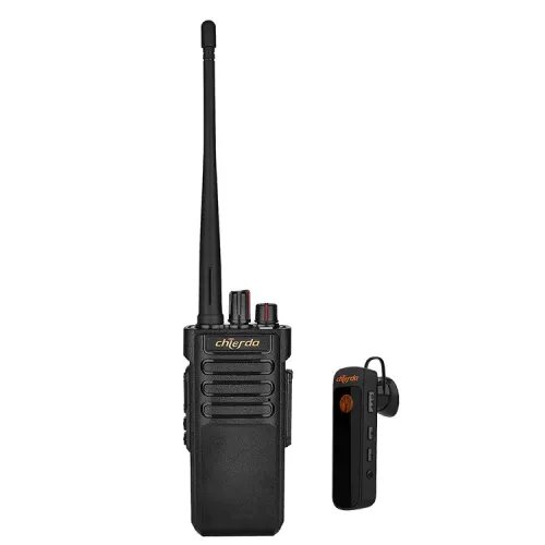 Chierda CDA8 Plus 10W DMR Digital Walkie Talkie High Power Long Range IP67 Waterproof Bluetooth 2900mAh Battery FCC CE Certified Professional Two-way Radio with Bluetooth Earphone