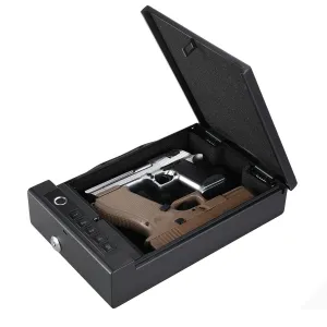 Smart Fingerprint Safe with Tuya App 29cm x 19cm x 6.3cm Iron Construction Alarm System Secure Storage Advanced Biometric Lock