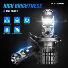NovSight 22,000LM 120W 2PCS Car LED Headlights 6500K Bright White IP68 Waterproof