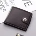 Men's Sleek Compact Wallet with Magnetic Closure - Fashionable Soft Faux Leather, Multiple Card Slots & Large Capacity