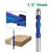 1/2" Shank Woodworking YK20 Carbide CNC Router Bit Blue Coated Compression Flush Trim Mill for Slotting and Trimming