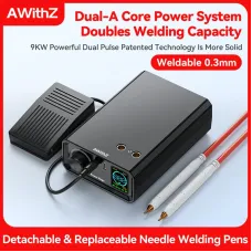 AWithZ UK1 Portable Spot Welder Lithium Battery 0.3mm Nickel Welding Digital Display Compact Design Type-C Charging Automatic Manual Mode