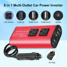 12V to 220V Car Inverter Modified Sine Wave Car Power Converter 500W Peak Power Quick and Smart Charging