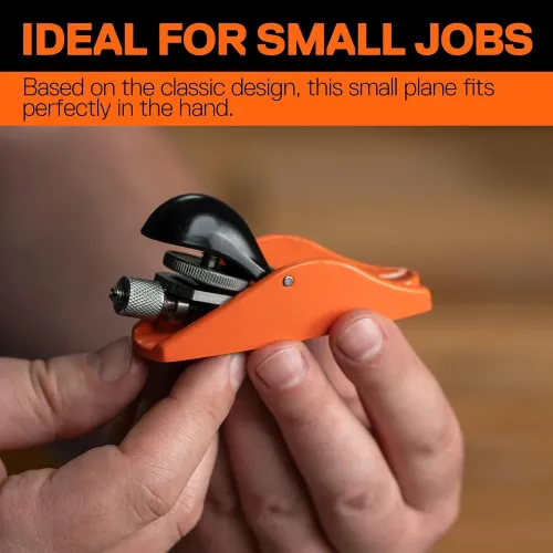 Pony Jorgensen 3.5" Mini Block Plane Professional Blade Adjustable Cutting Depth Ductile Iron Body for Trimming Polishing and Woodworking