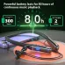 TOURACE BT-125 Headphone Neckband bluetooth Earphone HiFi Surround Stereo Dual Mic ENC Call Noise Cancelling LED Digital Display Flexible Neckband Headphones