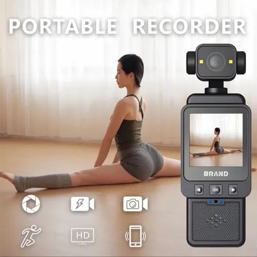 DV01 Portable Multifunctional Recorder 1080P HD Camera with WiFi Connectivity Anti-shake Dual Fill Lights Adjustable Rotating Lens Sport Camera Cycling Recorder