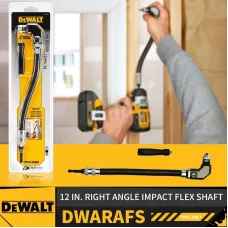 DWARAFS-Z for DEWALT 12in Right Angle Impact Flex Shaft 300MM Flexible Shaft True 90 Degree Head Fast Loading Head Magnet Support Hex Shank Extended Torque Control