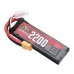 ZOP Power 7.4V 2200mAh 120C 2S LiPo Battery XT60 Plug with Adaper for RC Drone