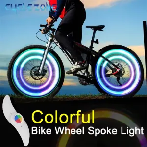 BIKIGHLEBicycle Wheel Tire Colorful Light Waterproof Willow Shape Bicycle Tyre Flash Decoration Warning Light for Night Cycling