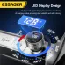 ESSAGER ES-CC25 108W 3-Port USB PD Car Charger Adapter USB-A+2USB-C PD3.0 QC3.0 Support FCP AFC iP2.4 Fast Charging with Blue LED for iPhone 16 16 Pro 15 14 13 12 Pro Max for Huawei Pura 80 Ultra for OPPO for SAMSUNG for XIAOMI