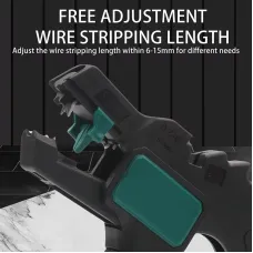 Automatic Wire Stripper Multifunctional 2 in 1 Tool Precision Steel Blades Adjustable Length 0.2-6mm Stripping Cutting Lightweight Electricians Wire Tool