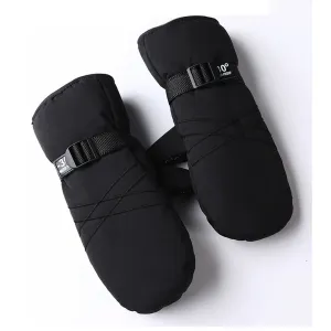 Pair Motorcycle Winter Gloves Outdoor Ski Gloves Warm Non-Slip Extended Wrist Windproof Gloves Electric Motorbike Thickening Gloves