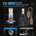 2pcs H7 LED Car Headlight 30000LM CSP Chips 600% Brightness 6000K White 1:1 Mini Size Head Lamp Plug And Play