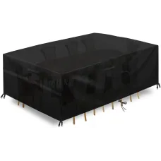 GARPROVM Garden Furniture Cover 350x260x90 Garden Table Cover 600D Heavy Duty Oxford Polyester Outdoor Patio Rectangular Cover