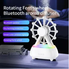 Tevorex Colorful Aromatherapy Humidifier Essential Oil Diffuser with bluetooth Speaker RGB Night Light 300ml Quiet Operation for Bedroom Desktop Home Office