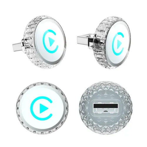 LAESD Q1BR Wireless CarPlay Android Auto Box bluetooth WiFi 5V Plug and Play USB Smart Voice Control Adaptive Screen Resolution