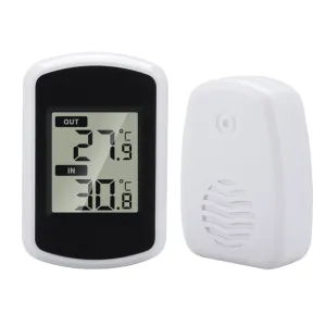 TS-FT004-B Digital Wireless Indoor Outdoor Thermometer Multi Precision Electronic Household Thermometer LED Display Temperature Meter for Office Warehouse Kitchen