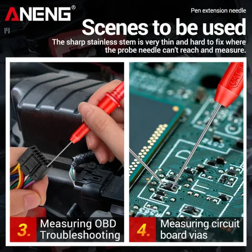 ANENG PT2002 Multimeter Stainless Steel Probe for Automobile Detection with Puncture-free Special Tip