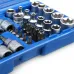 34PCS Torx Bit Socket and E-Torx Star Socket Set 1/4 3/8 1/2 Drive Chrome Vanadium Steel with Storage Case for Automotive and Repair