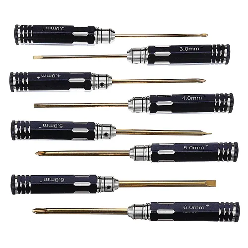 Yunzhong 16Pcs Hex Phillips Screw Nut Flat Screwdriver Tools Box Set with Bag for RC Model