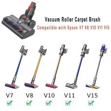 Roller Brush Head forDyson V7 V8 V10 V11 V15 with LED Headlight Premium ABS Replacement Part 966489-08 966489-11