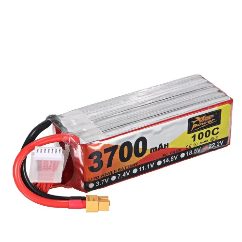 ZOP Power 22.2V 3700mAh 100C 6S Lipo Battery XT60 Plug for for FPV RC Drone