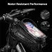 ROCKBROBicycle Bag 1.7L Frame Front Tube Cycling Bike Phone Mount Bag Waterproof Phone Case Holder 6.8 Inches Touchscreen Bag Accessories