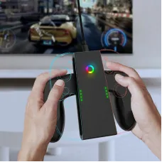 JYS JYS-NS2287 Switch2 Joy-Con Magnetic Charging Grip Type-C Fast Charging Dock for Dual Gamepad RGB Light Indicator Portable Gaming Accessory