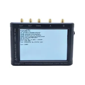 tinyGTC ZC407 ZC412 High Precision Frequency Counter 40ps Resolution GNSS Disciplined Oscillator 4 Inch Touchscreen USB Interface Signal Measurement Tool