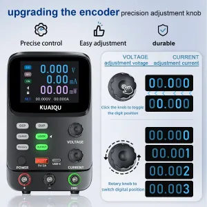 KUAIQU SPPSR-K Series Regulated Power Supply 30V 5A 10A USB RS232 RS485 Compact Design Precision Adjustable Voltage Current Laboratory Testing Equipment