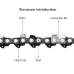 Metal Chainsaw Chain Replacement Alloy Chainsaw Saw Chain Fits Guide Bar 4-16 Inch High Wear Resistance Sharp Blade Fast Cutting Woodworking Tool