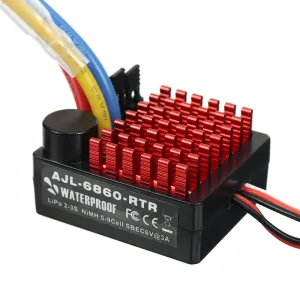FLYUEACE 6860 Brushed ESC 60A Waterproof Crawler Speed Controller with BEC RC Vehicles Cars Boats Tanks Models Parts