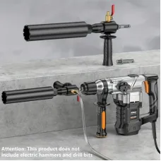 SDS-Plus Square Electric Hammer Adapter M22 Thread Water Injection System Steel Construction for Drilling and Hammering Tools Anti Slip Handle Easy Installation Dust Control Drill Accessories