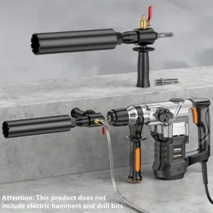 SDS-Plus Square Electric Hammer Adapter M22 Thread Water Injection System Steel Construction for Drilling and Hammering Tools Anti Slip Handle Easy Installation Dust Control Drill Accessories