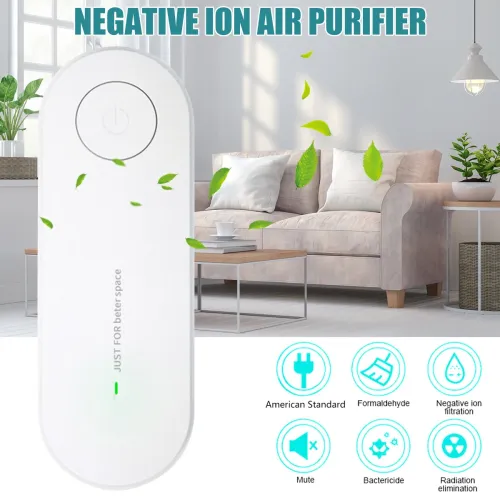2Pcs Anion Air Purifier Negative Ion Generator 5 Million Ion Output Energy Efficient Design Various Colors  EU Plug Suitable for Bedrooms Living Rooms and Offices
