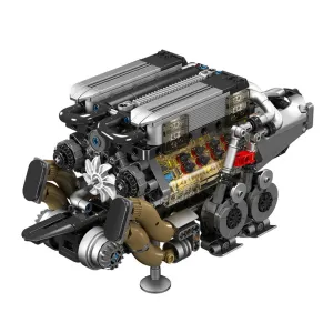 Mould King 10131 Technical Car Building Block W16 Engine Model for BGT Supercar Set Assembly Car Brick Toys Kids Christmas Gift