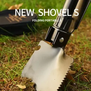 Portable Folding Multi-function Gardening Shovel with Extra Utility Tools Outdoor Mountaineering Small Mini Shovel Fishing Camping Shovel Spade