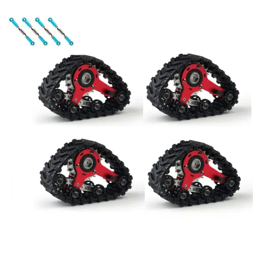 4PCS SG W001 Upgraded Track Wheels Tires 12mm Hex All Terrain for 124017 144001 104072 EC30B EAT14 1/10 1/12 1/14 RC Car Crawler Truck Off-Road Climbing Vehicles Model Spare Parts