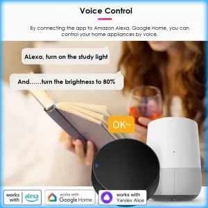 AUBESS WiFi IR Smart Universal Remote Control For TV Air Conditioner, Compatible With Tuya Smart Life Alexa Google Home