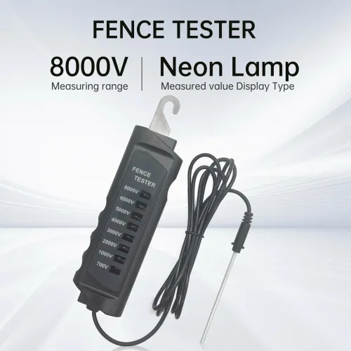 FT-891 Fence Ranch Voltage Tester 700V-8000V Ranch Farm Fence Pressure Gauge Detector Portable Fencing Energizer Voltage Meter