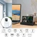 Wireless Indoor Outdoor Weather Station VA Color Screen Temperature Humidity Sensor 500 Feet Range Adjustable Backlight Dual Power Calendar Clock Moon Phase
