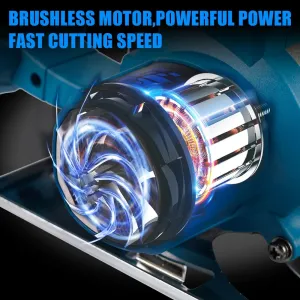 Drillpro 5 Inch Brushless Electric Circular Saw 10800RPM with Adjustable Bevel Cutting Angle and 3 Blades for Woodworking Power Tool