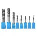 Carbide End Mill Set Tungsten Steel 8PCS 2-12mm 4 Flutes CNC Milling Cutter High Wear Resistance High-Speed Cutting