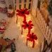 3 Sets Of Christmas Transparent Warm Light With Red Bow Christmas Gift Box LED Decorative Lights Warm Light for Christmas Tree Decorations