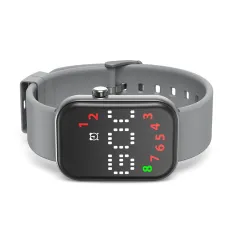 ATRSmart Counting Watch with Countdown Timer Pedometer 8 Alarms IP67 Waterproof Magnetic Charging Fitness Tracker Health Monitor LED Display Smart Bracelet