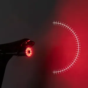 ROCKBRO100LM Bike Tail Light Brake-activated Rear Lights 7 Modes USB Rechargeable Safety Warning Lamp